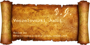 Veszelovszki Judit névjegykártya